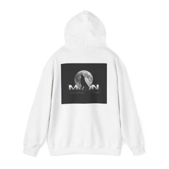 Moon Wolf Hoodie  Cotton Lunar Silhouette Graphic Sweatshirt